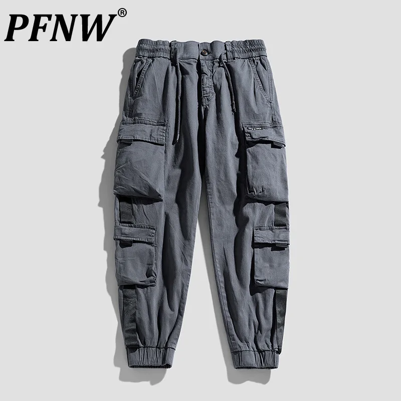 

PFNW Niche Design Safari Style Japanese Overalls Men's Spring Autumn Multi Pockets Loose Outdoor Sports Leisure Pants 12A6182