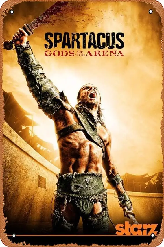 Постер фильма Спартак 3 8x12 дюймов — ретро-винтажная металлическая жестяная