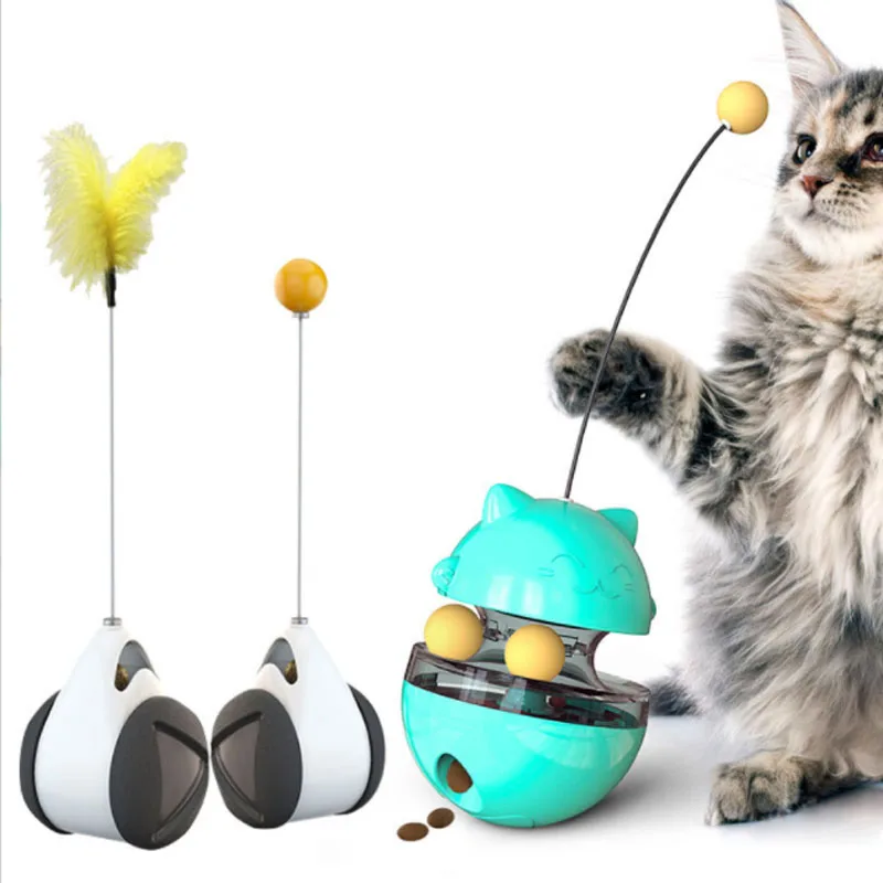 

Pet Toys Cat Fun Tumbler Slow Food Entertainment Toys Attract The Attention Balance Car Toy Cat Adjustable Snack Tumbler Toy