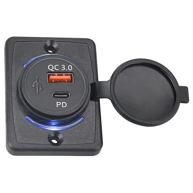 

6 шт., автомобильная розетка для быстрой зарядки, 18 Вт, QC 3,0