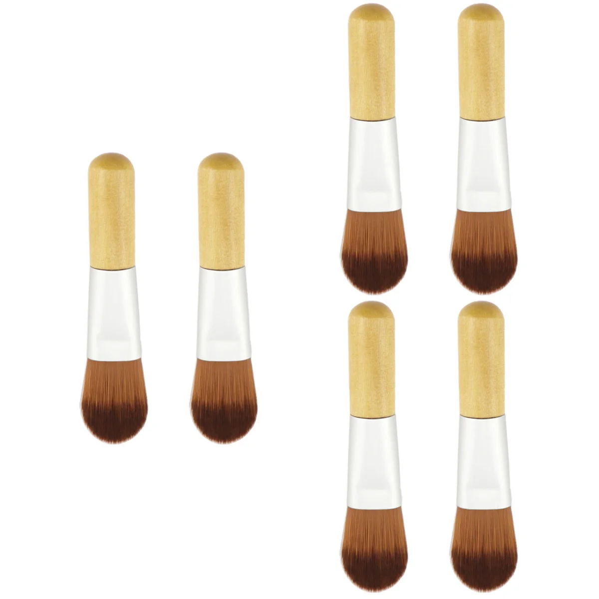 

Brush Foundation Makeup Brushes Flat Travel Liquid Round Face Buffing Applicator Mini Cream Blush Concealer Kabuki Highlighter