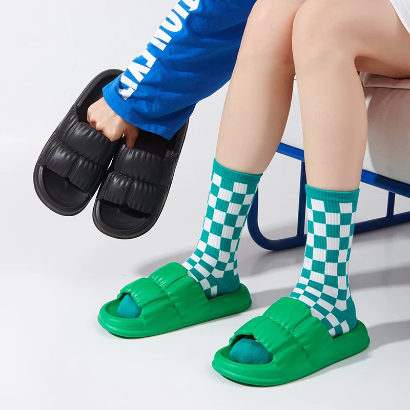 YISHEN Slippers Women Home Shoes Thick Platform Summer Beach Flip Flops Soft Flat Shoes Non-slip Slides Sandal Zapatillas Mujer