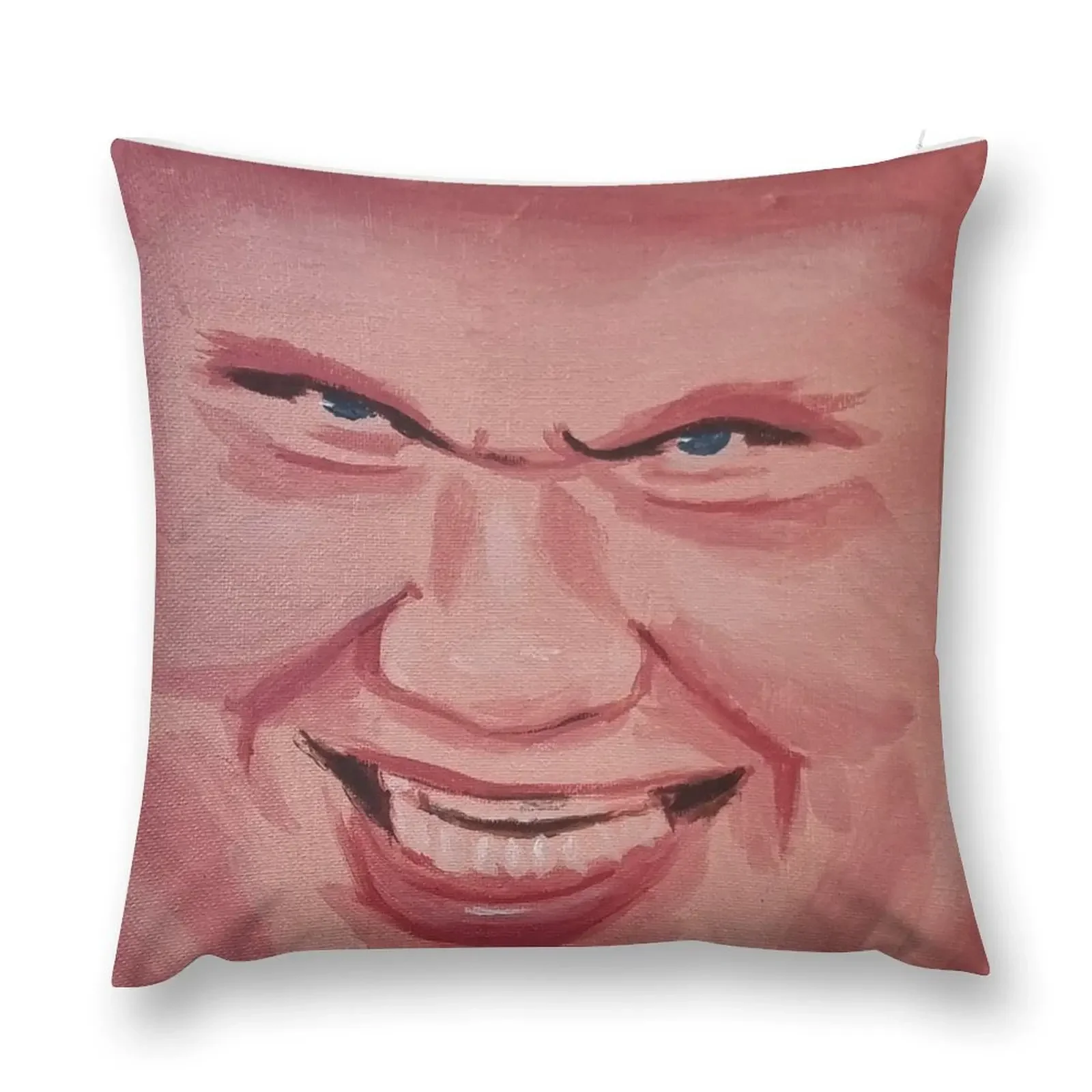 Evil Erling Haaland face Throw Pillow Decorative pillow case cover luxury