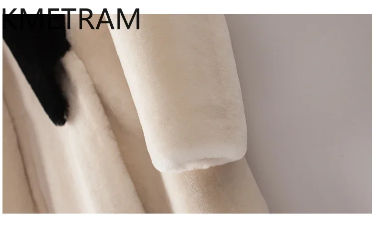 Шуба из натуральной мериносовой шерсти женская длинная черная куртка