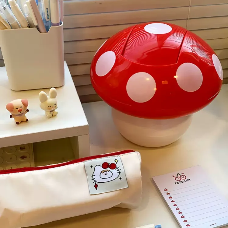 Настольная мини-корзина для мусора в форме гриба милая креативная маленькая