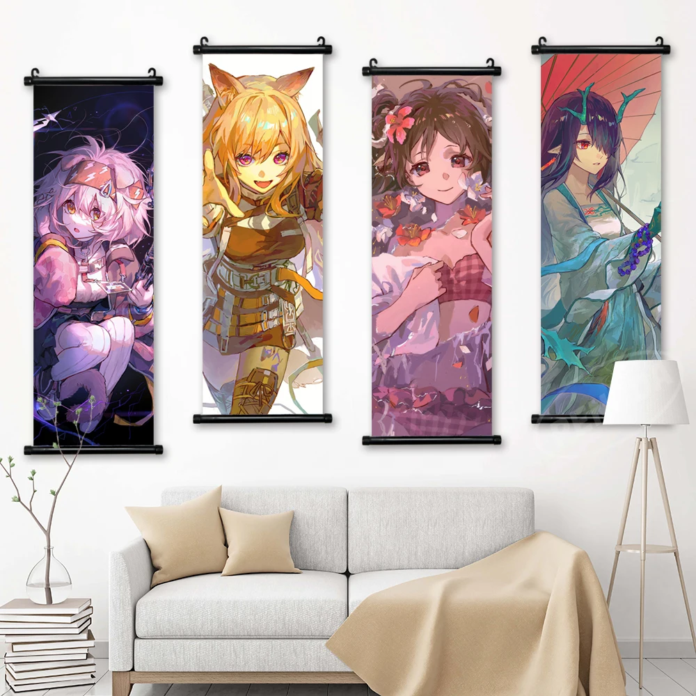 

Canvas Arknights Print Game Painting Surtr Wall Ceobe Art Picture Poster Nearl Home Decor Mudrock Hanging Scrolls Living Room
