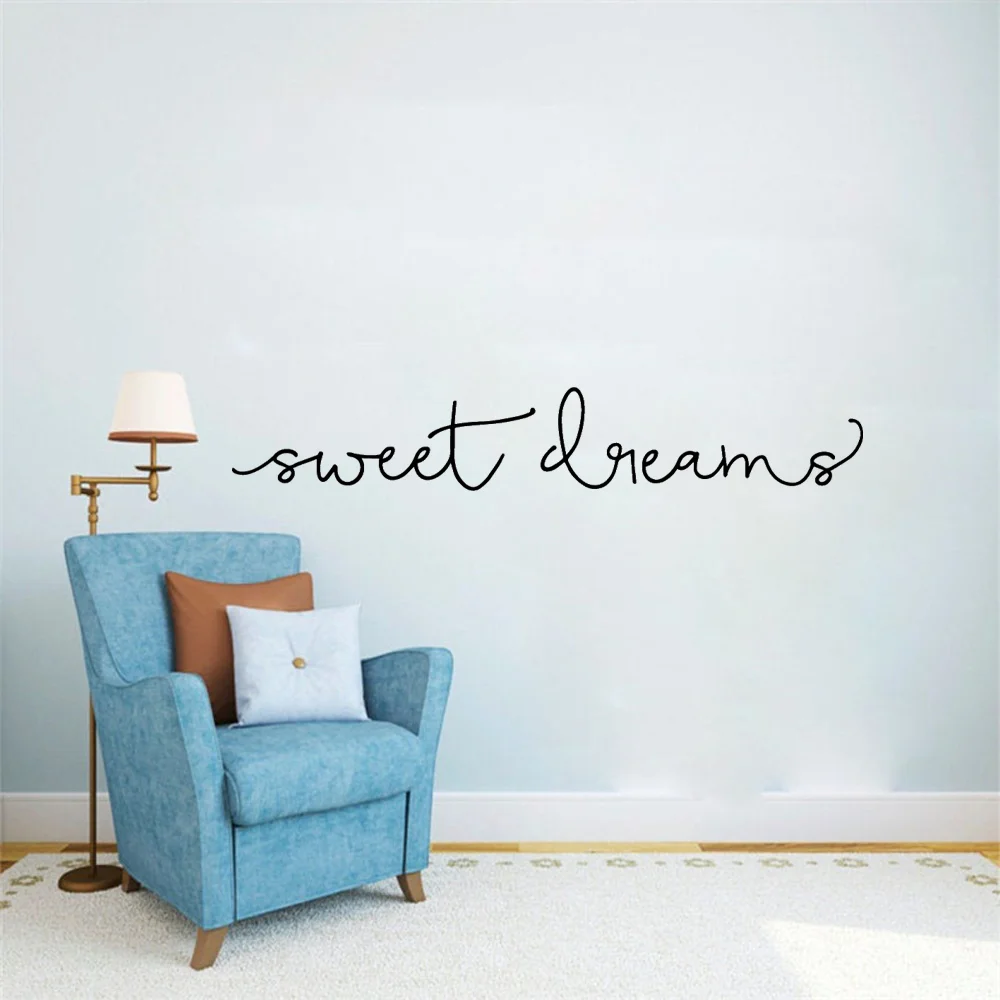 

Creative sweet dreams Text Wall Stickers Vinyl Decals For Baby Boys Bedroom Vinyl Mural Art Sticker Wall Decal Poster