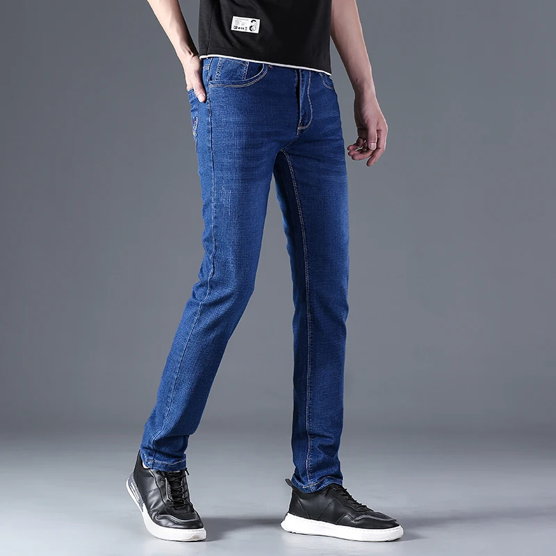 Men's Jeans Premium Men's Jeans Casual Travel Brand Clothing Loose Straight Wide Leg Pants High Waist Business Fashion Pants