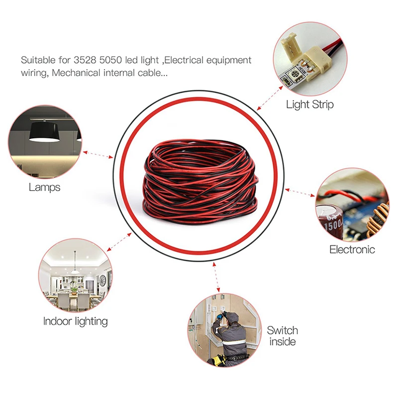 Кабель-удлинитель из ПВХ 22AWG 10 м 5