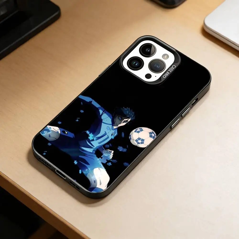 Фото Чехол для телефона Blue Lock Yoichi Isagi для iPhone 17, 16, 15, 14, 13, 12, 11 Plus, Pro Max, XS, цветной серебристый чехол-накладка №4