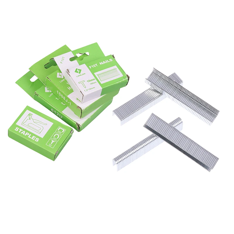 600/1000 шт. 8/10/12 мм инструмент для переплета скобы гвозди U дверь Т-образный степлер в