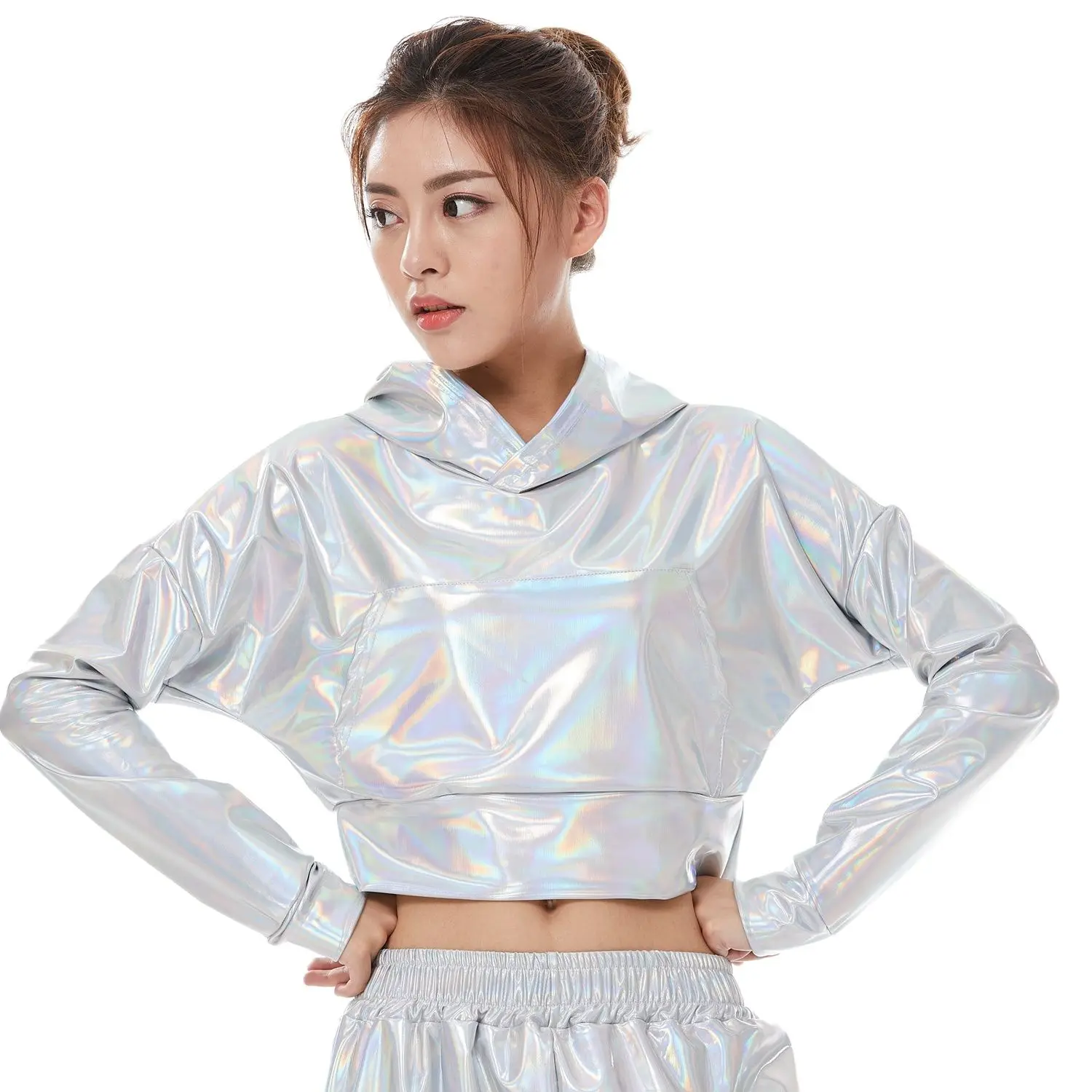 Весна Лето 2023 Новинка Джаз свободные короткие танцевальные женские блестящие