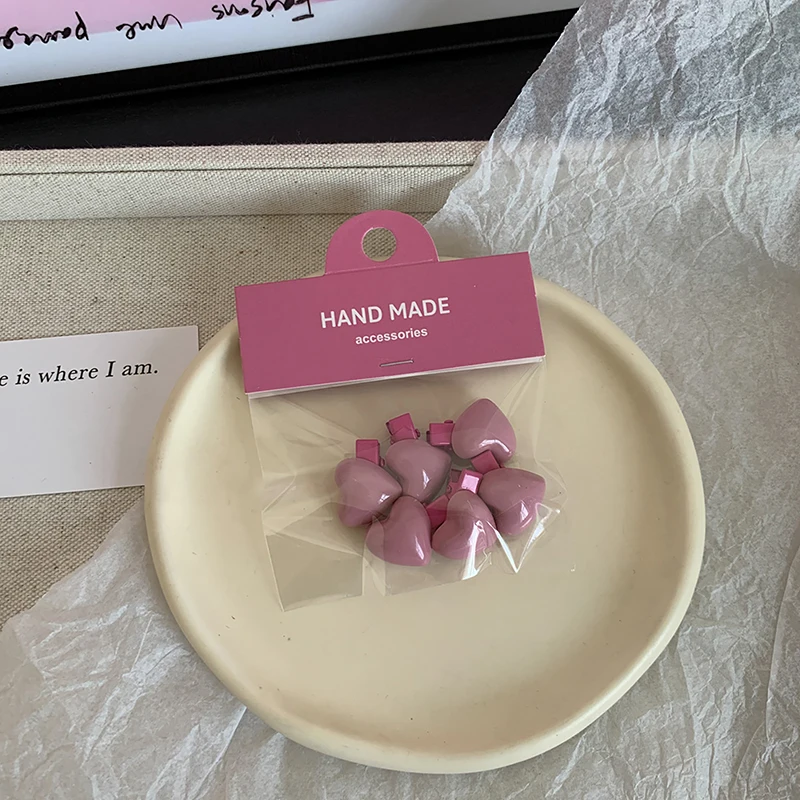 6 шт. Шпилька для волос в виде РОЗОВОГО СЕРДЦА