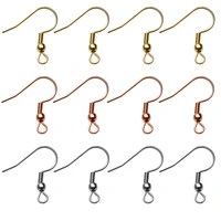 50 100pcslot no allergy ss316 gold stainless steel earring clasp hook diy earring findings jewelry making accessories ear wire
