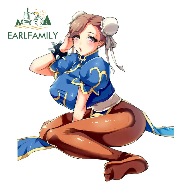 

EARLFAMILY 13 см x 11,9 см для уличного истребителя чунь-ли, виниловые автомобильные наклейки для ноутбука, лобового стекла, автомобильные аксессуары, наклейка для ноутбука, фургона