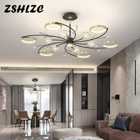 new modern led chandeliers for living room bedroom dining room indoor design led ceiling lamp glass ball remote control lights