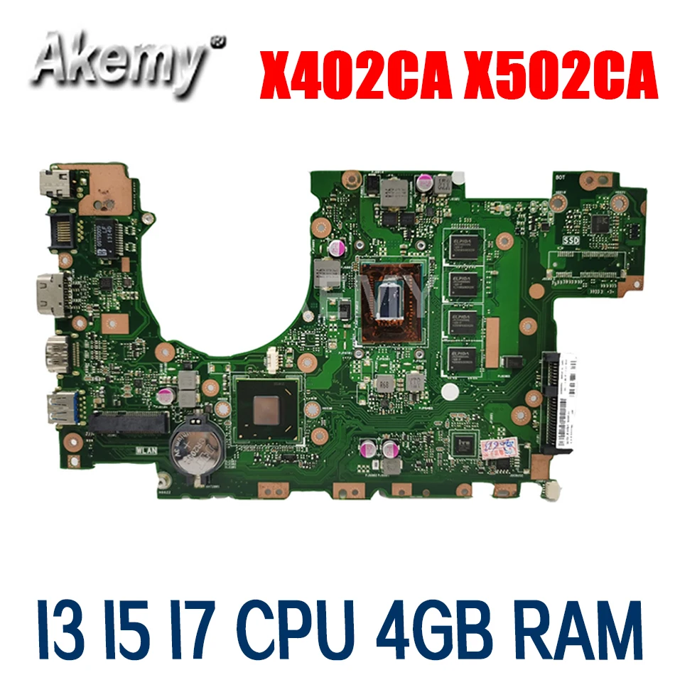 Материнская плата X402CA X502CA с процессором I3 I5 I7 4 Гб ОЗУ материнская для ноутбука Asus