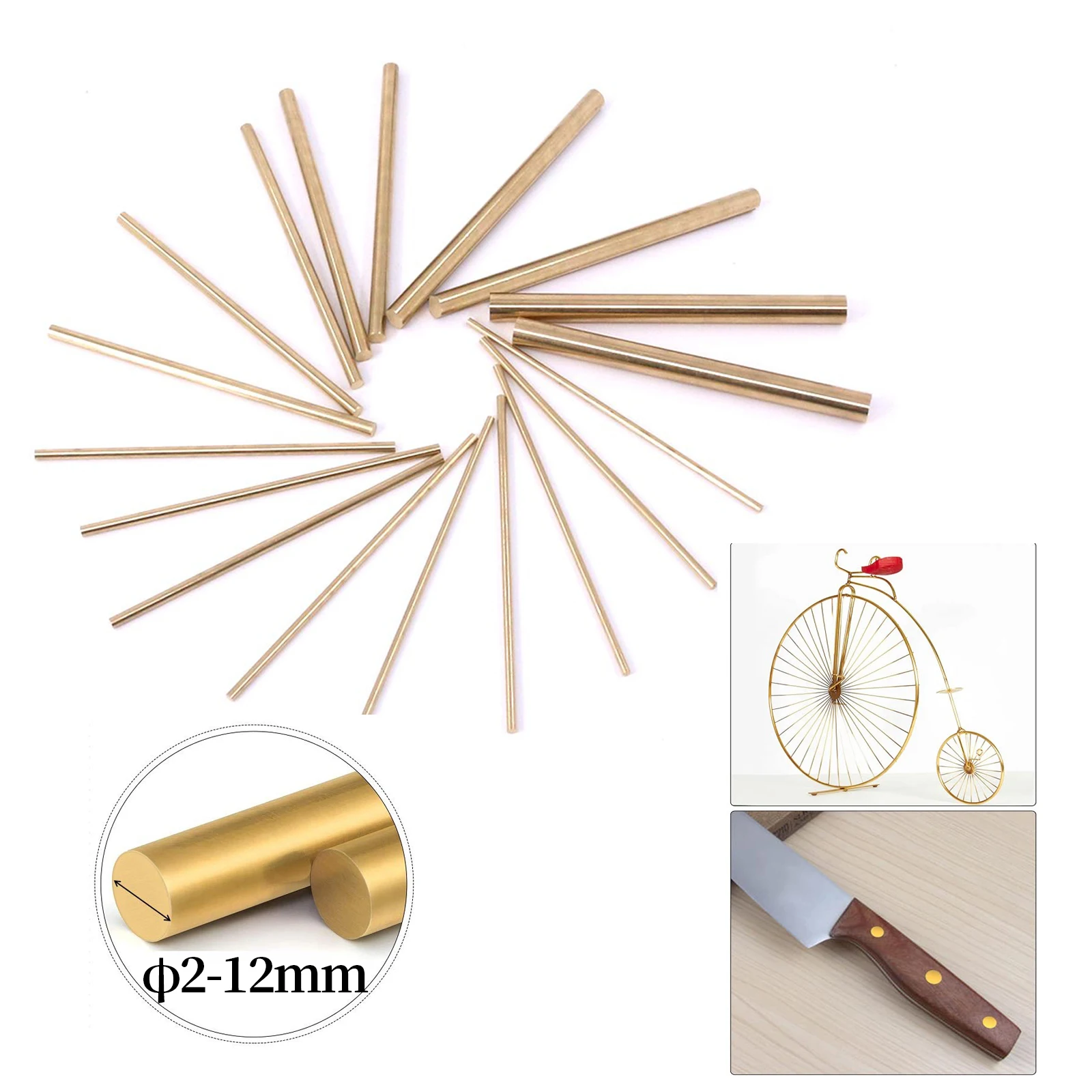Фото 2 мм, 3 мм, 4 мм, 5 мм, 6 мм, 8 мм, 10 мм, 12 мм, длина 100-500 м, DIY Hareware, латунные круглые стержни, стержень для токарного станка, круглая проволочная трубка №5