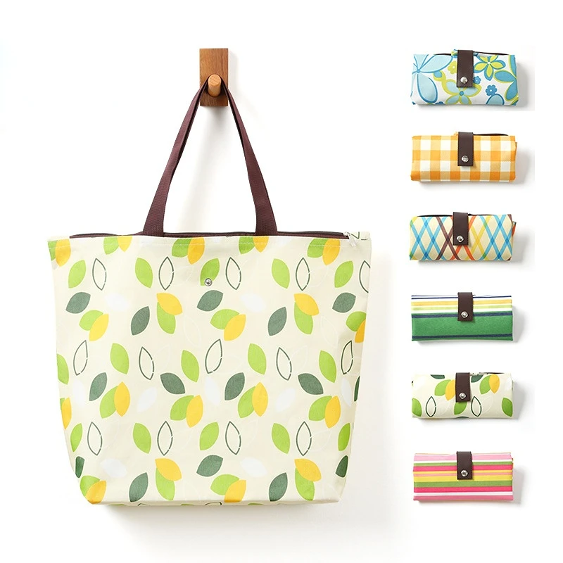 

Handheld Oxford cloth shopping bag 600d waterproof foldable portable Oxford cloth bag tote bag