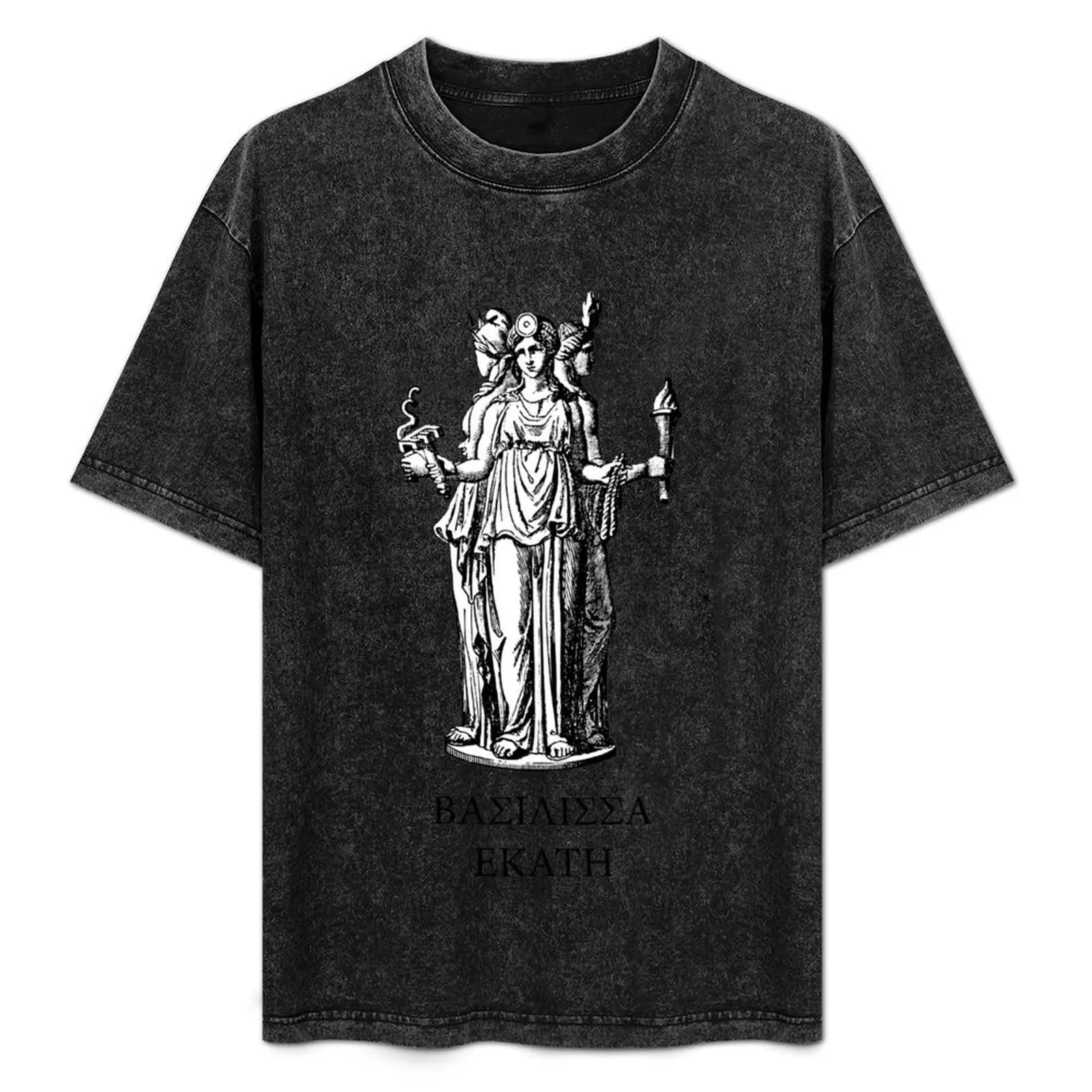 Hekate красивые мужские футболки с изображением богини строек черного цвета