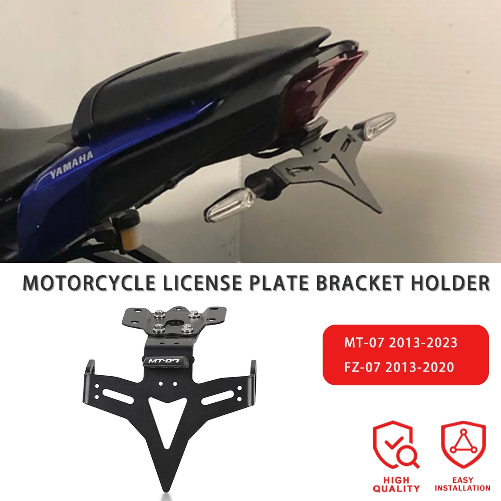 

For Yamaha FZ07 MT07 2018 2019 2020 2021 2022 Motorcycle MT-07 Moto Cage 2015 2016 2017 License Plate Bracket Holder MT-07 FZ-07