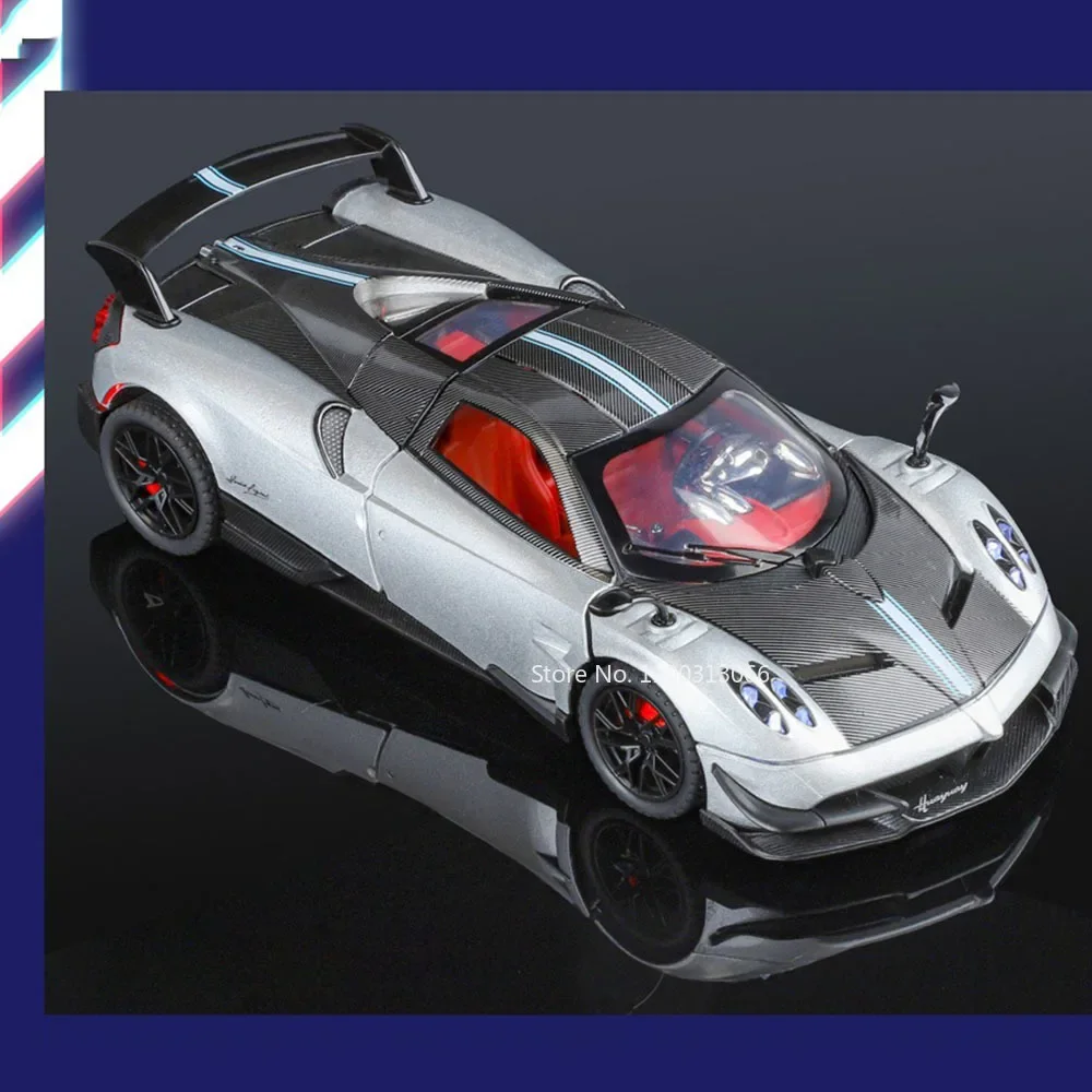 1:24 Pagani Huayra BC Cars Toys Модель 4-дверного автомобиля с открытым колесом и откатным
