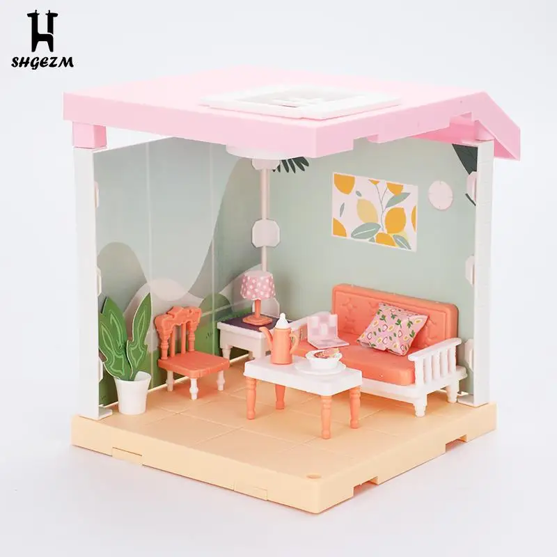 

Doll House Dressing Room Piano Room Wooden Hand Assembled Building Model House Creative Children's Gift