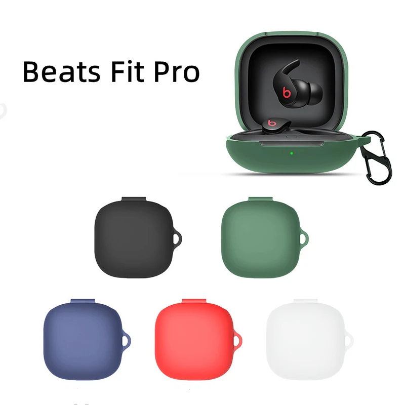 

2022 Brand New For Beats Fit Pro Solid Color Silicone Soft Case Earphone Cover Earphone Case Black/white