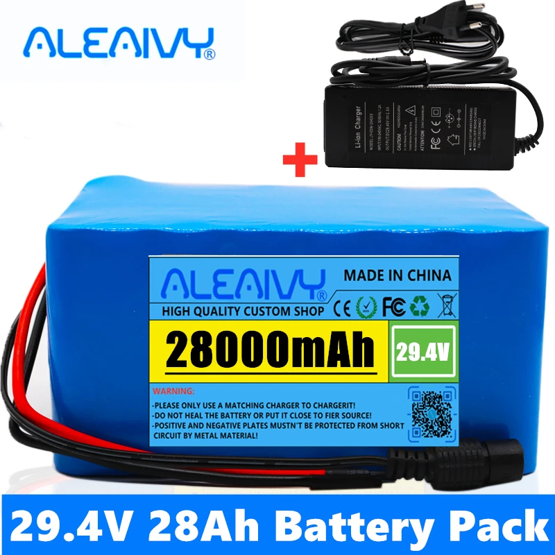 

Genuine 24 V 28ah Battery Pack 250W 350W 29.4V 7s5p, for Bag Wheelchair Electric Bicycle Lithium Ion Battery + 29.4V 2A Charger