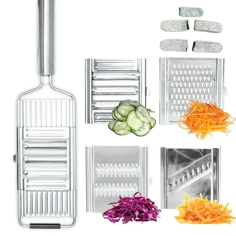 

Multifunctional Shredder Slicer Kit Vegetable Chopper Cutter Manual Fruit Grater Cutter Slicing Chip Adjustable Kitchen Tools