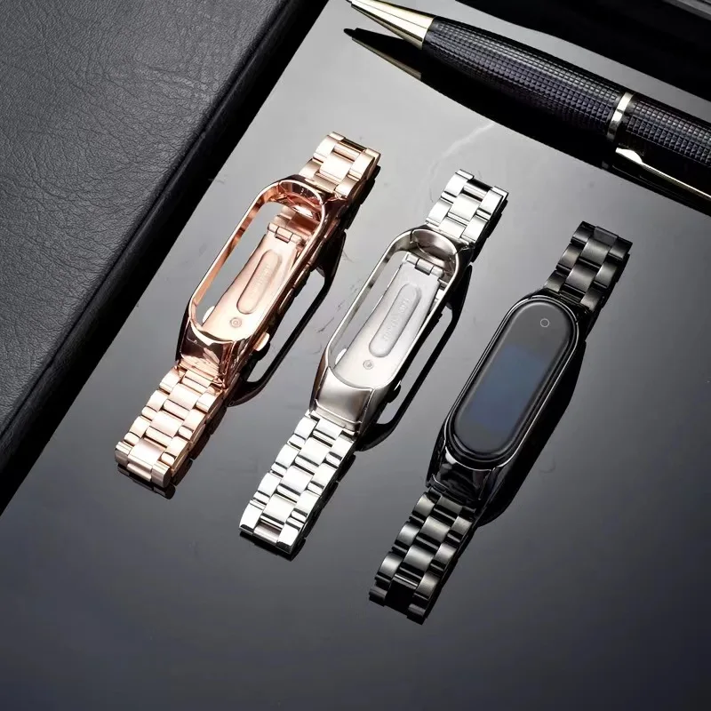 Ремешок Essidi из нержавеющей стали для Xiaomi Mi Band 7 6 5 4 3 металлический мужской и