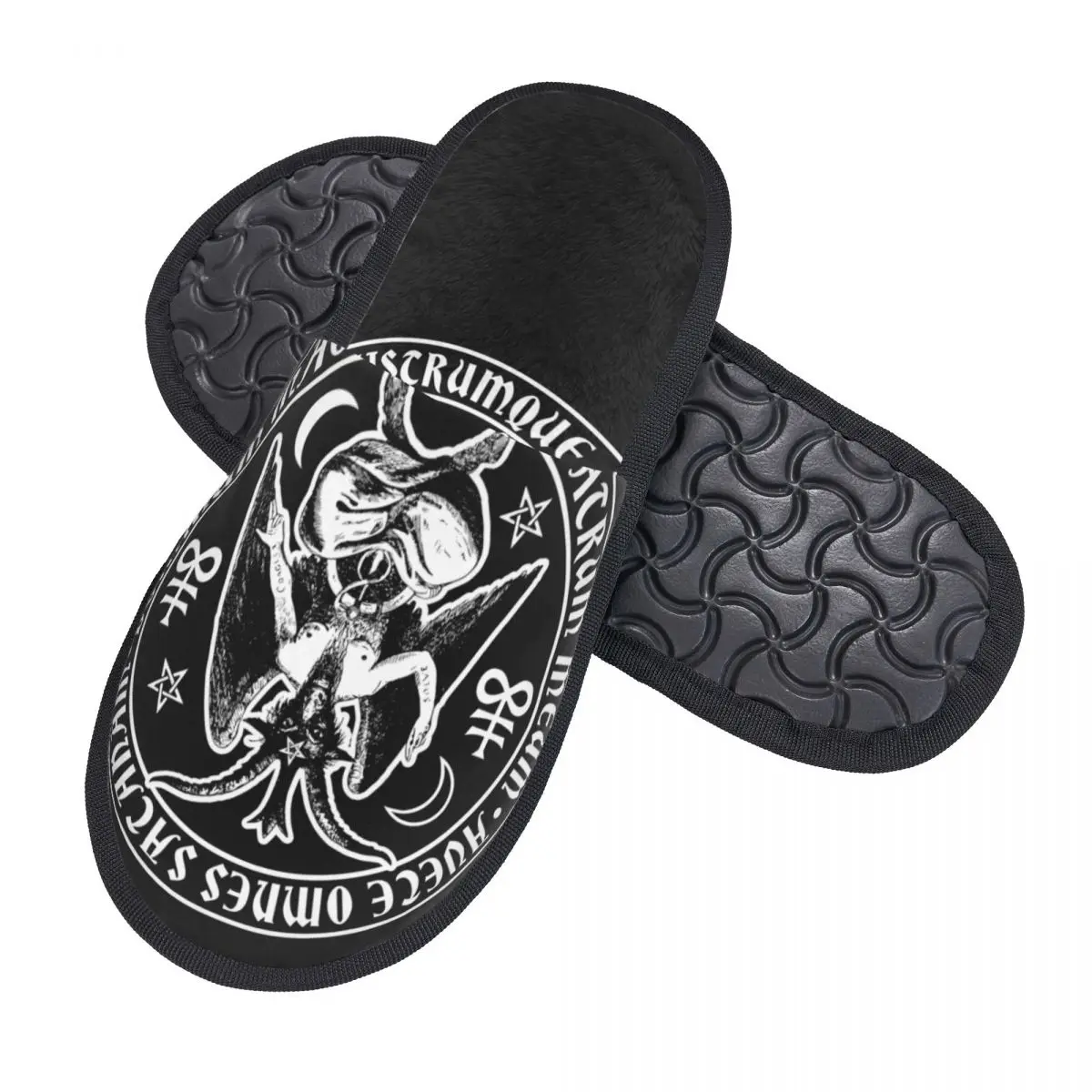 Baphomet сатанические кресты с фотографией гостевые Тапочки надписью для спа