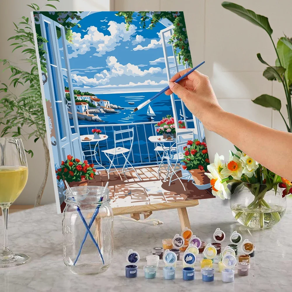 124108 Ручная роспись граффити своими руками островных пейзажей подарочный набор