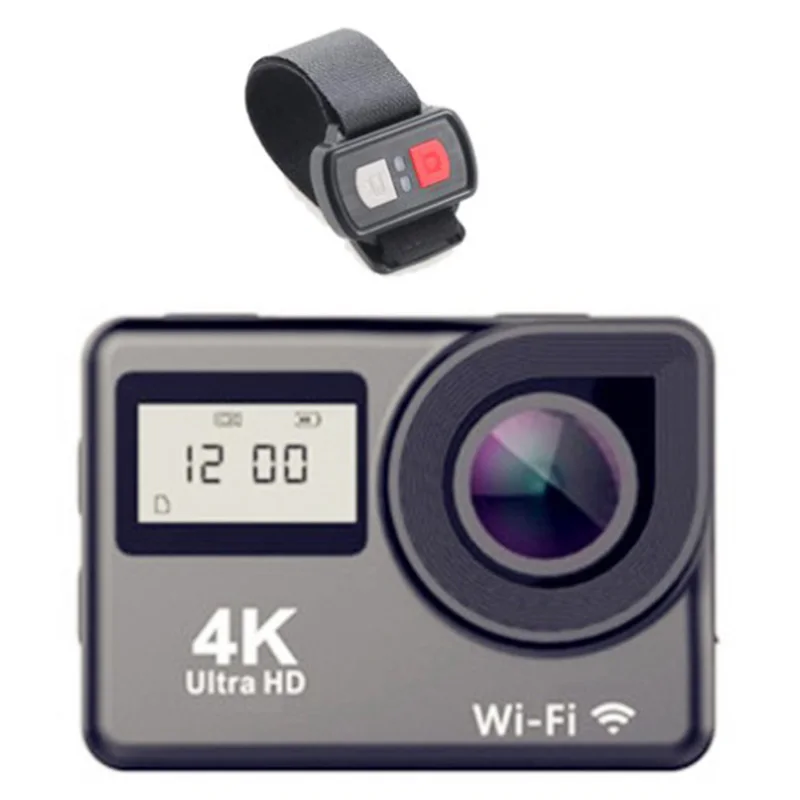 

2022.WIFI Action Camera Remote Control Dual Touch Screen Outdoor Sports Camera HD 1080P Camera DV 30m Underwater Waterproof