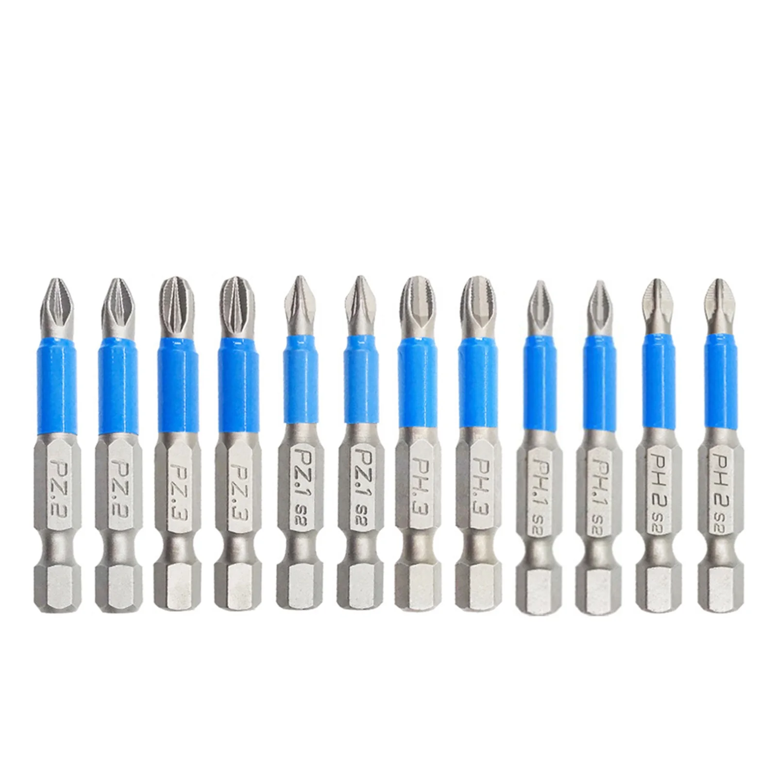 

12 Pcs 50mm Screwdriver Bit PH1/PH2/PH3/PZ1/PZ2/PZ3 For Electric Drill Driver Accessories Nuts Bolts Removal Repairing Tools