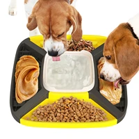 dog supplies lick grid dish food feed dog licking pad slow feeder dog dish lick mat dog with suction cup pet dog feeder
