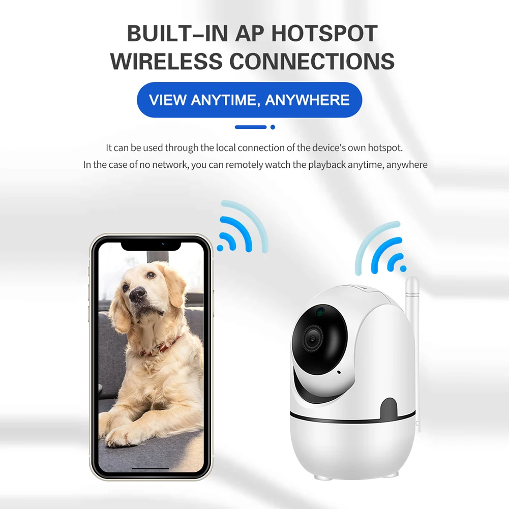 

Беспроводная IP-камера видеонаблюдения с функцией автослежения, 360 °, 480P