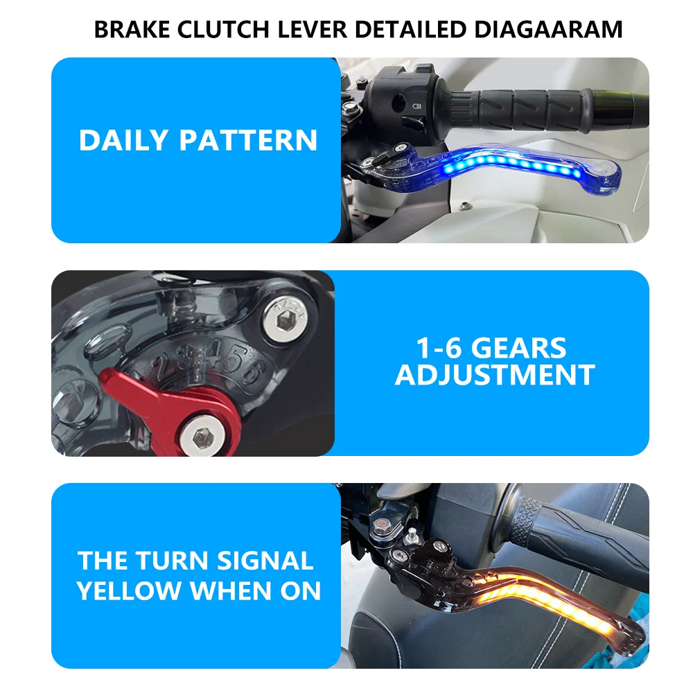 Фото НОВЫЕ аксессуары для мотоциклов ZX6R, ZX10R, Z750R, ZX6R/636: короткие рычаги тормоза и сцепления с постоянно горящим указателем поворота №4