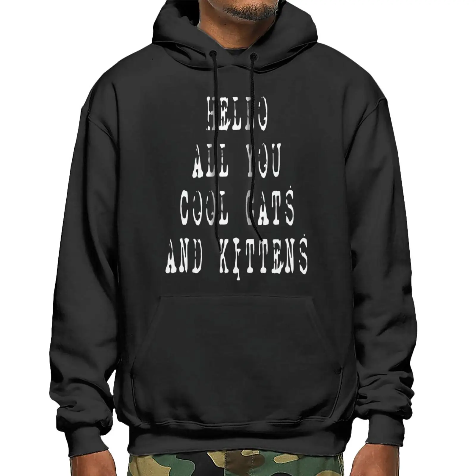 

Hello All You Cats And Kittens Sweatshirts Hoodies Men's Sets Sweatshirt With Zipper Zip Up Hoodie Sweatshirt Woman Men's Coat