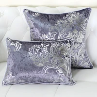 silver bronzing cushion cover luxury velvet home decor pillow cover floral printed cushion cover velour sofa throw decor 45x45cm