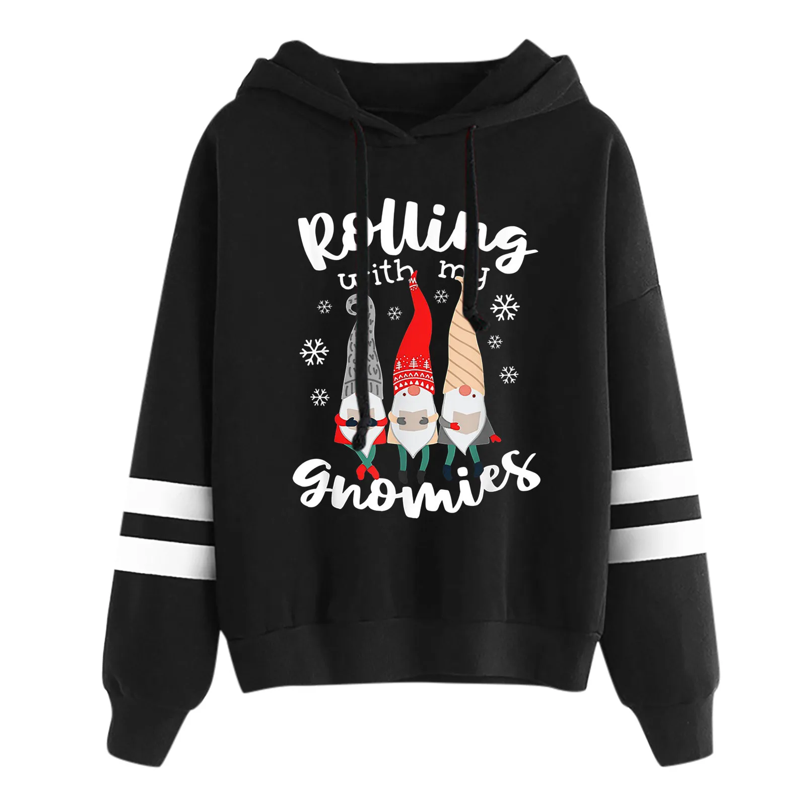 

Women's Long Christmas Printed Hooded Gnome Sweatshirt Sleeve Top Woman S Hoodie Sweatshirt Women Sweatshirt Hoodies Pullover