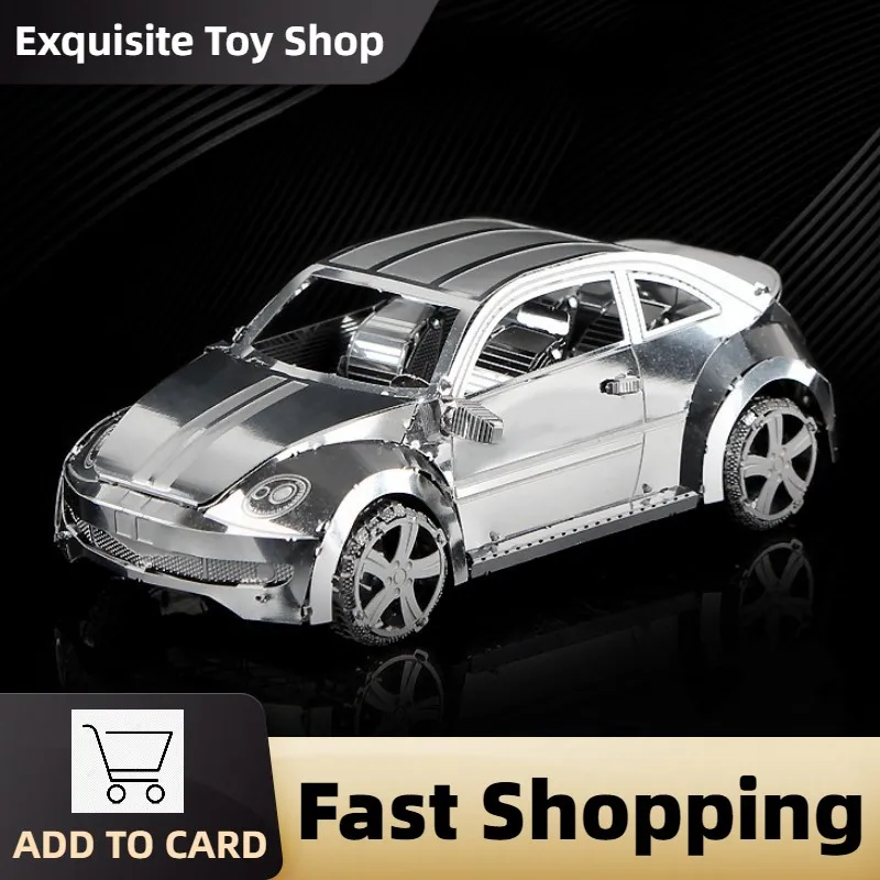 

NANYUAN 3D metal puzzle Beetle car model kits DIY Laser Assemble jigsaw puzzles for adults learning toys for children