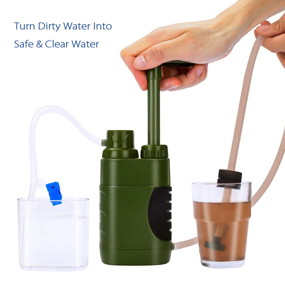 

Outdoor Water Filter Straw Water Filtration System Water Purifier for Family Preparedness Camping Equipment Hiking Emergency