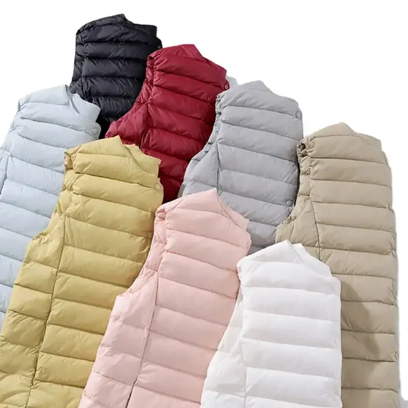 Vest Puffer Women's Coat Down Jackets  Oversized Lightweight Fashion 2023 Autumn Winter Youth Girl's