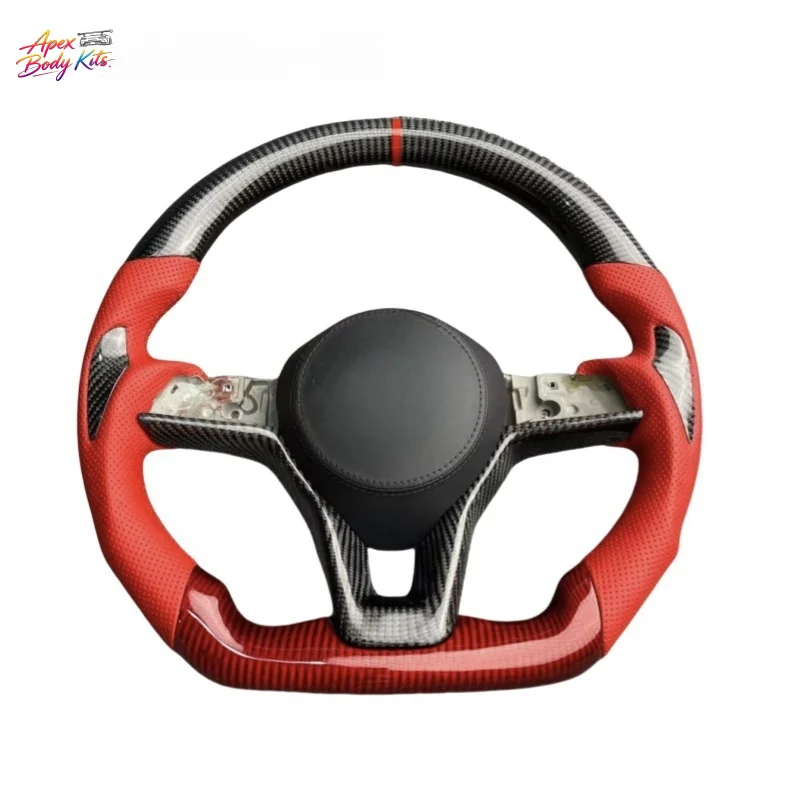 Фото Для Nissan Sylphy, Teana, Qijun, Qida, X-Trail: спортивный руль с плоским дном из карбонового волокна, модернизированный и тюнингованный на заказ №3
