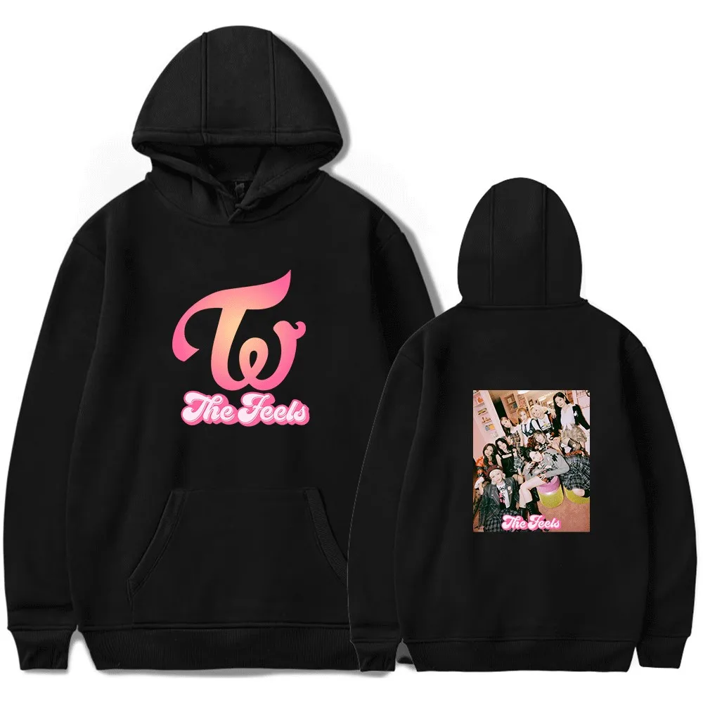 

Twice The Feels Merch Hoodies Kpop Fashion Korean Style Streetwear Sweatshirt Autumn Casual Pullovers For Women And Men Clothes