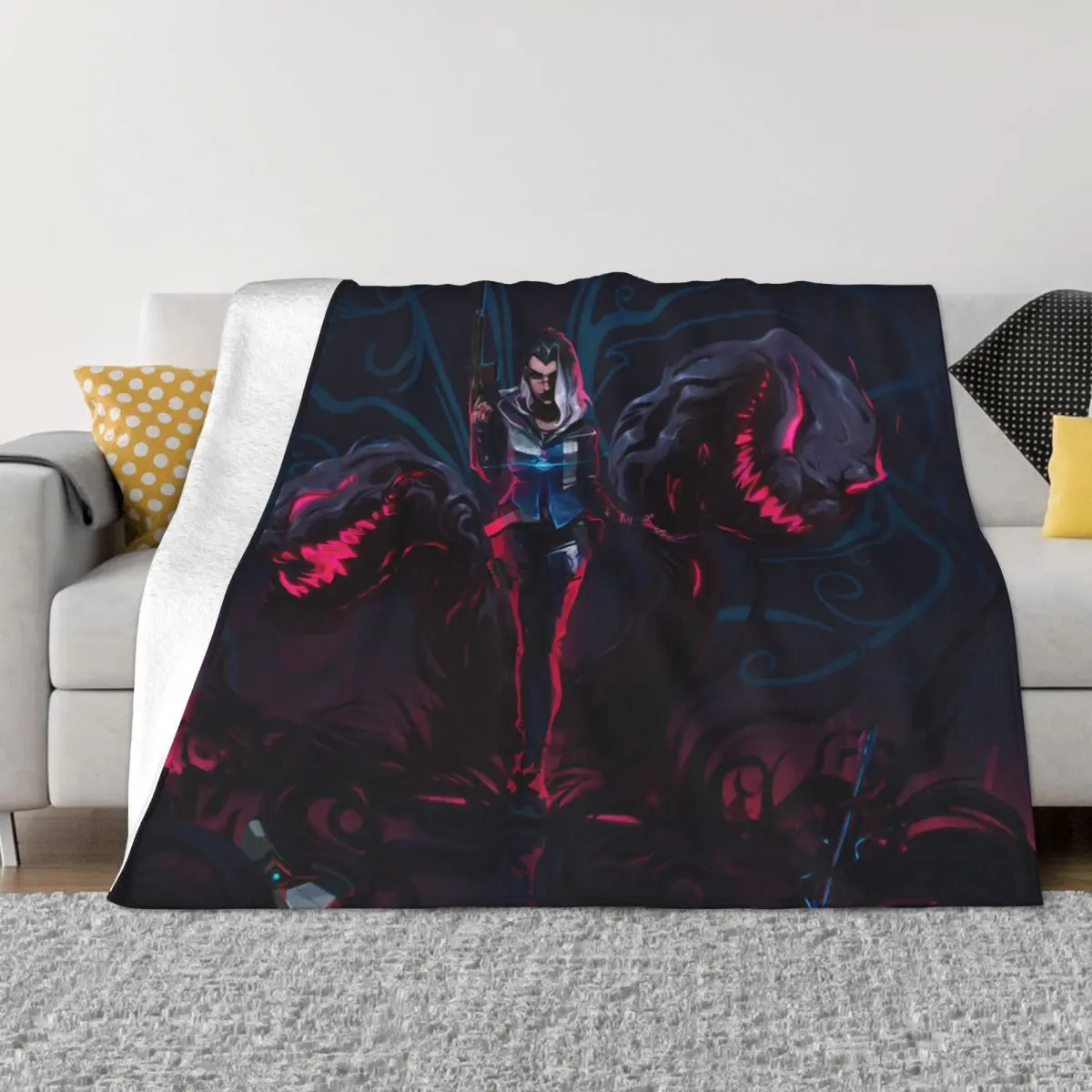 

Valorant игровые одеяла, коралловый флис, искусственное покрывало для спальни