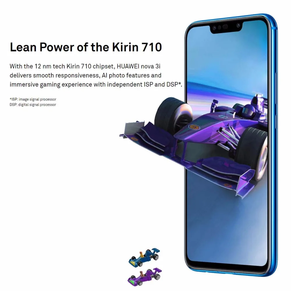 Original HUAWEI Nova 3i Smartphone Android 6.3 inch 16MP+24MP Camera 6GB+128GB Mobile phones 4G Network Global Cell phone