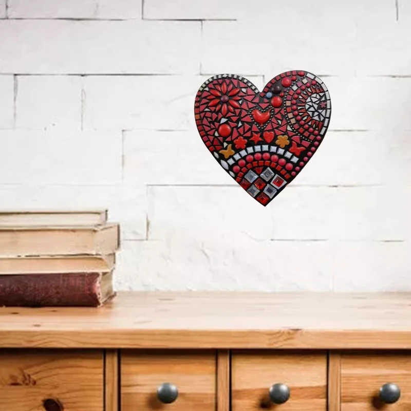 

Large Heart Sculpture Love Heart Shape Colorful Pendant Resin Crafts