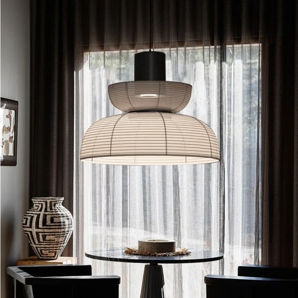 Подвесные лампы Wabi-sabi рисовая люстра в японском стиле Подвесная лампа для